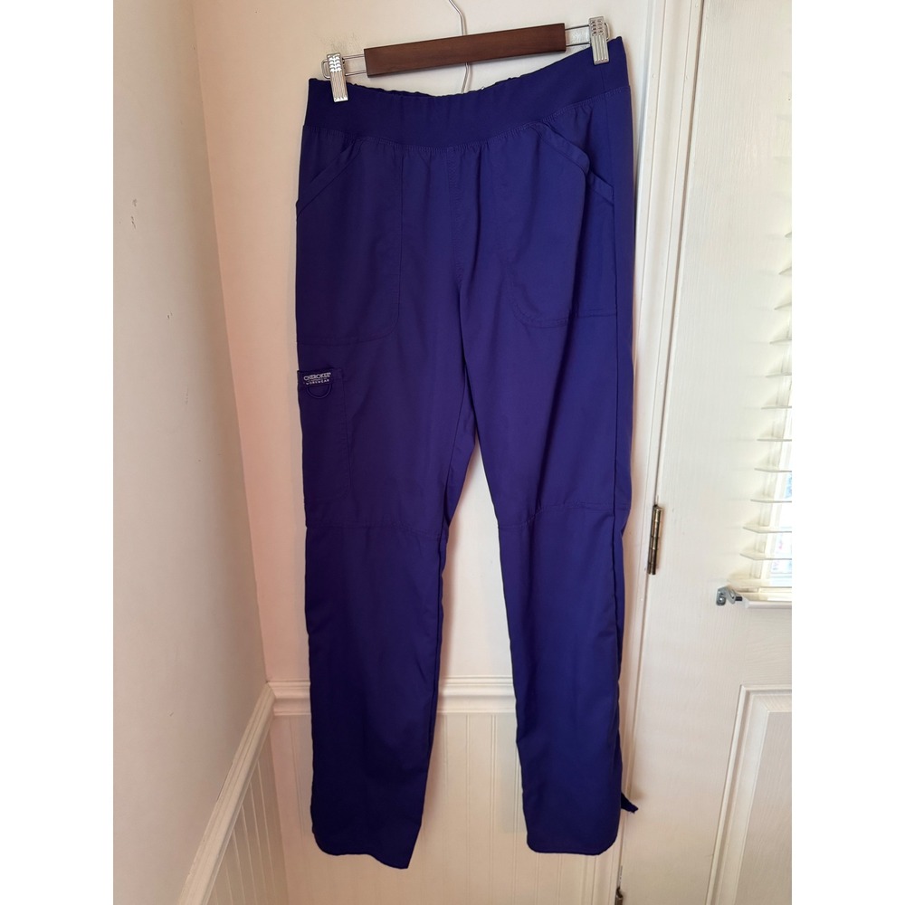 Cherokee Workwear Purple Scrub Pants Tall Small WW110T Cargo Medical Uniform
